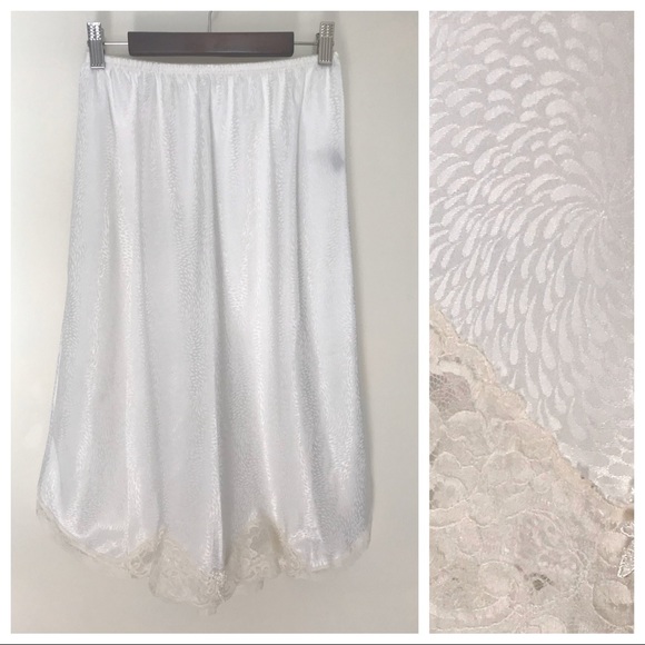 Dior Other - Vtg Christian Dior Half Slip Jacquard Lace Trim S